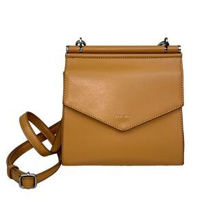 Pixie Mood Nadia Crossbody Bag Sand Beige Vegan Leather Purse Flap Closure Small